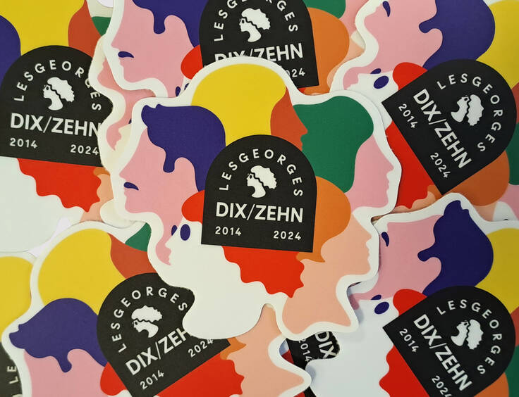 stickers Les Georges merchtrospective 2018